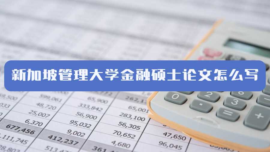 新加坡管理大學金融碩士論文怎么寫