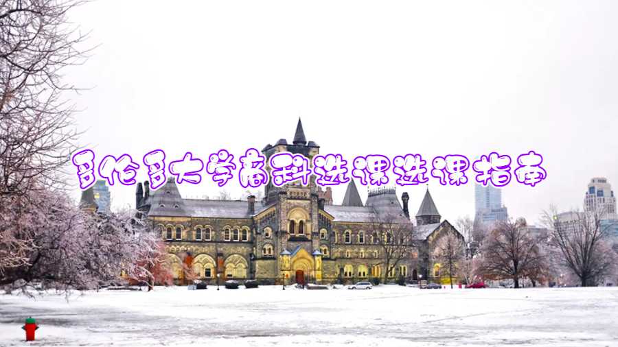 多倫多大學商科選課選課指南