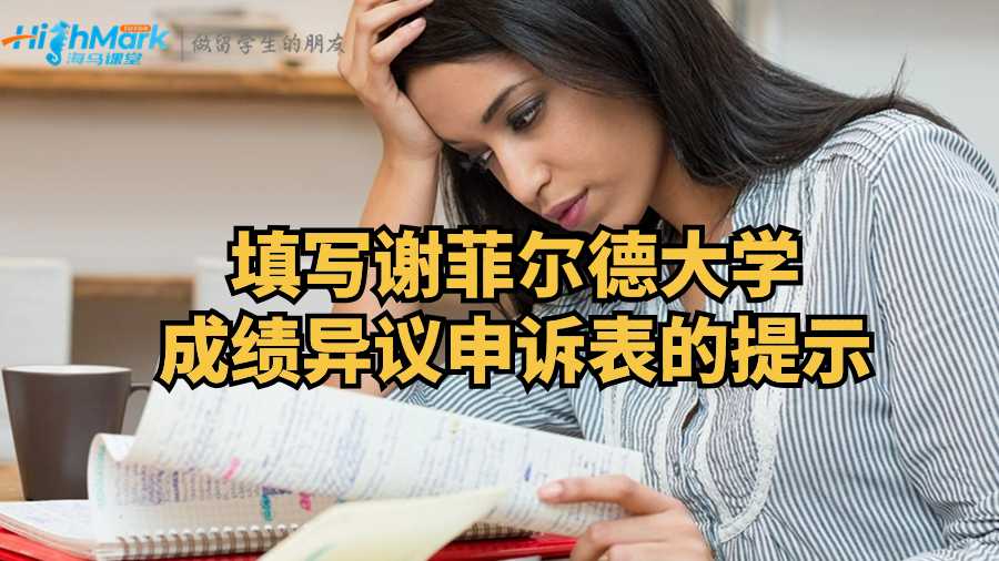 填寫謝菲爾德大學成績異議申訴表的提示