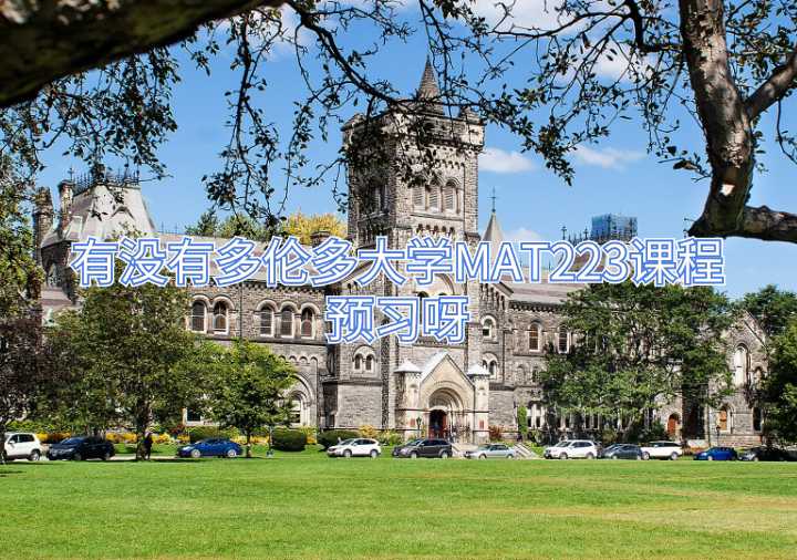 有沒有多倫多大學MAT223課程預習呀