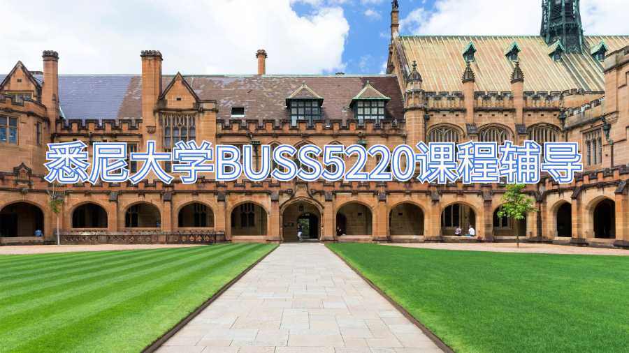 悉尼大學BUSS5220課程輔導