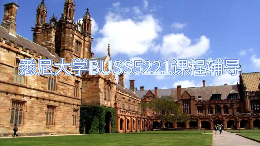 悉尼大學BUSS5221課程輔導