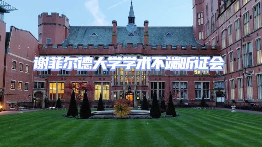 謝菲爾德大學學術不端聽證會